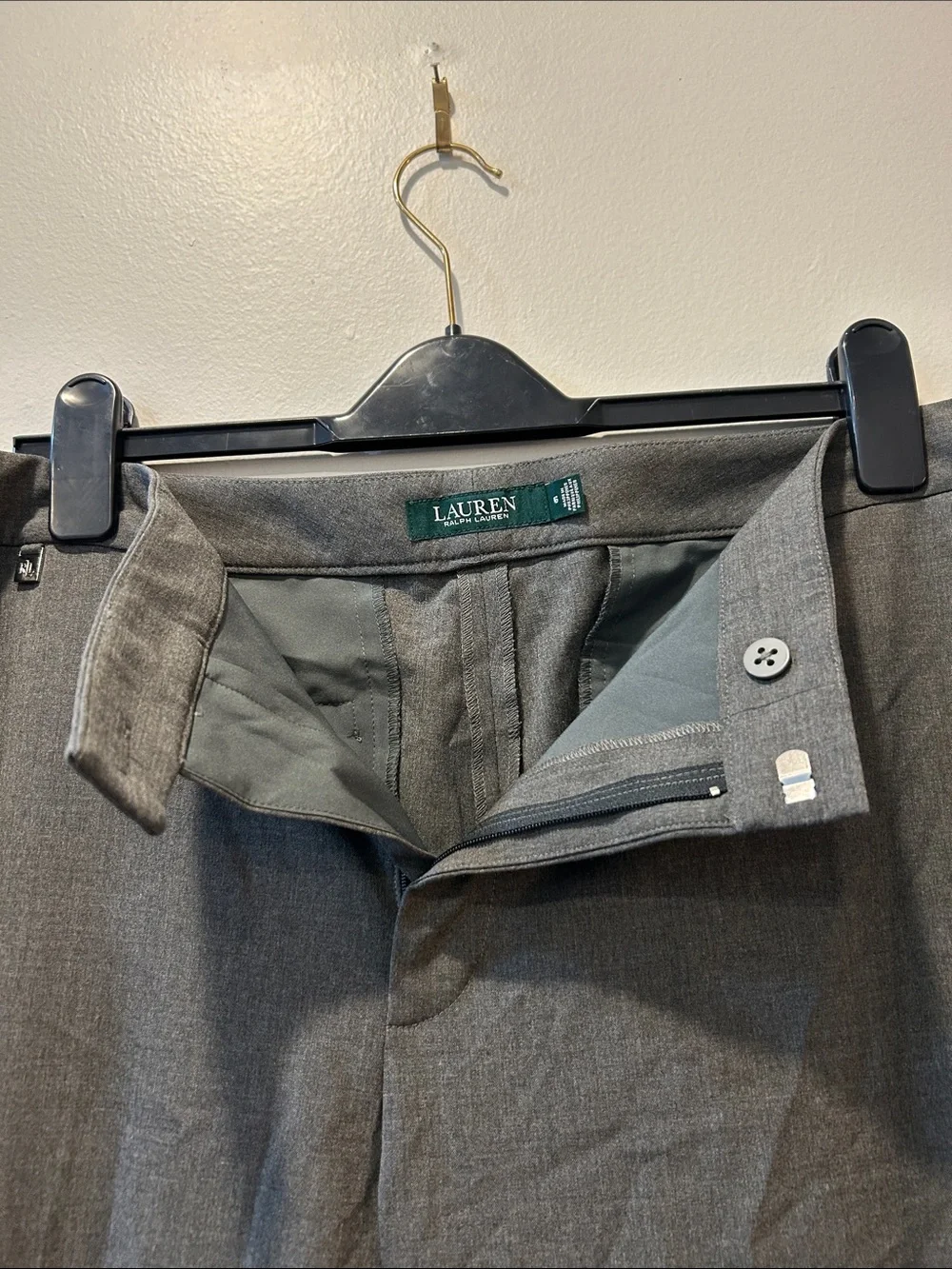 Lauren Ralph Lauren Men's Charcoal Dress Trousers